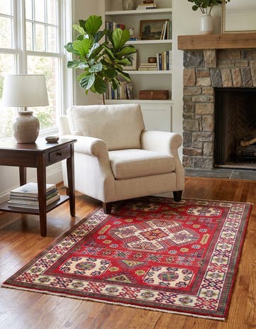 3' 10 x 6' Hand Knotted Kazak Rug