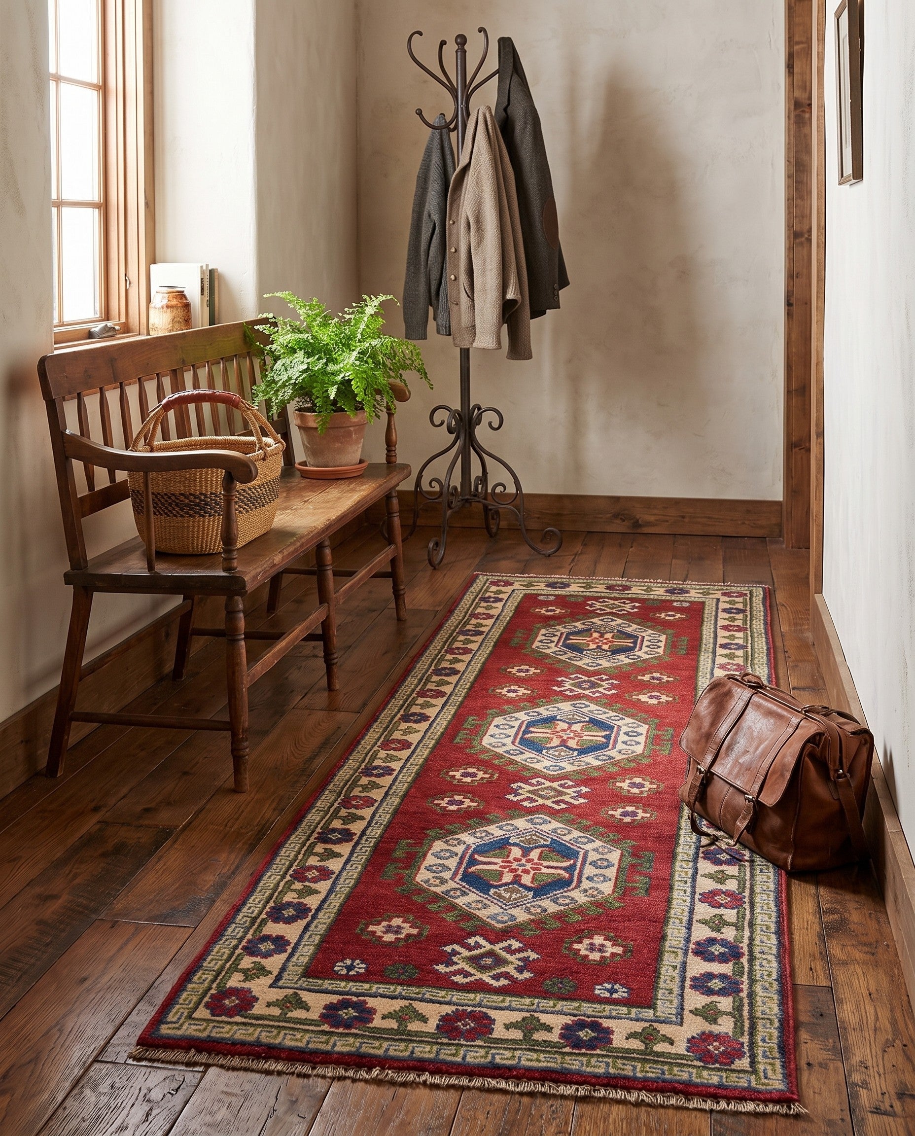 2' x 6' Hand Knotted Kazak Runner Rug