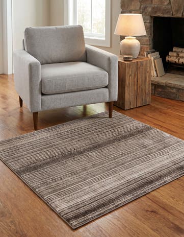 Gray Gemstone Square Rug