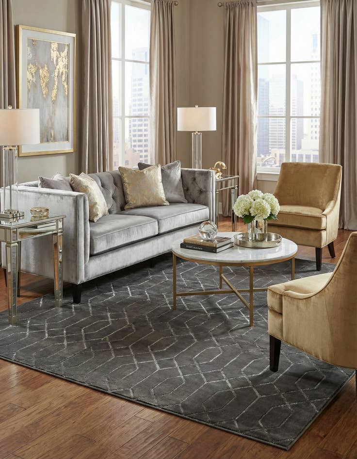 Detail image of 7' 10 x 10' Marilyn Monroe&trade; Glam Trellis Rug