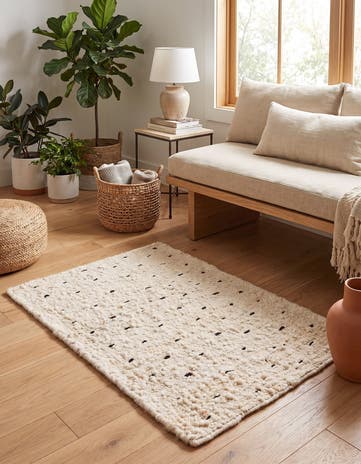 2' 1 x 3' Hand Knotted Moroccan Wool Rug