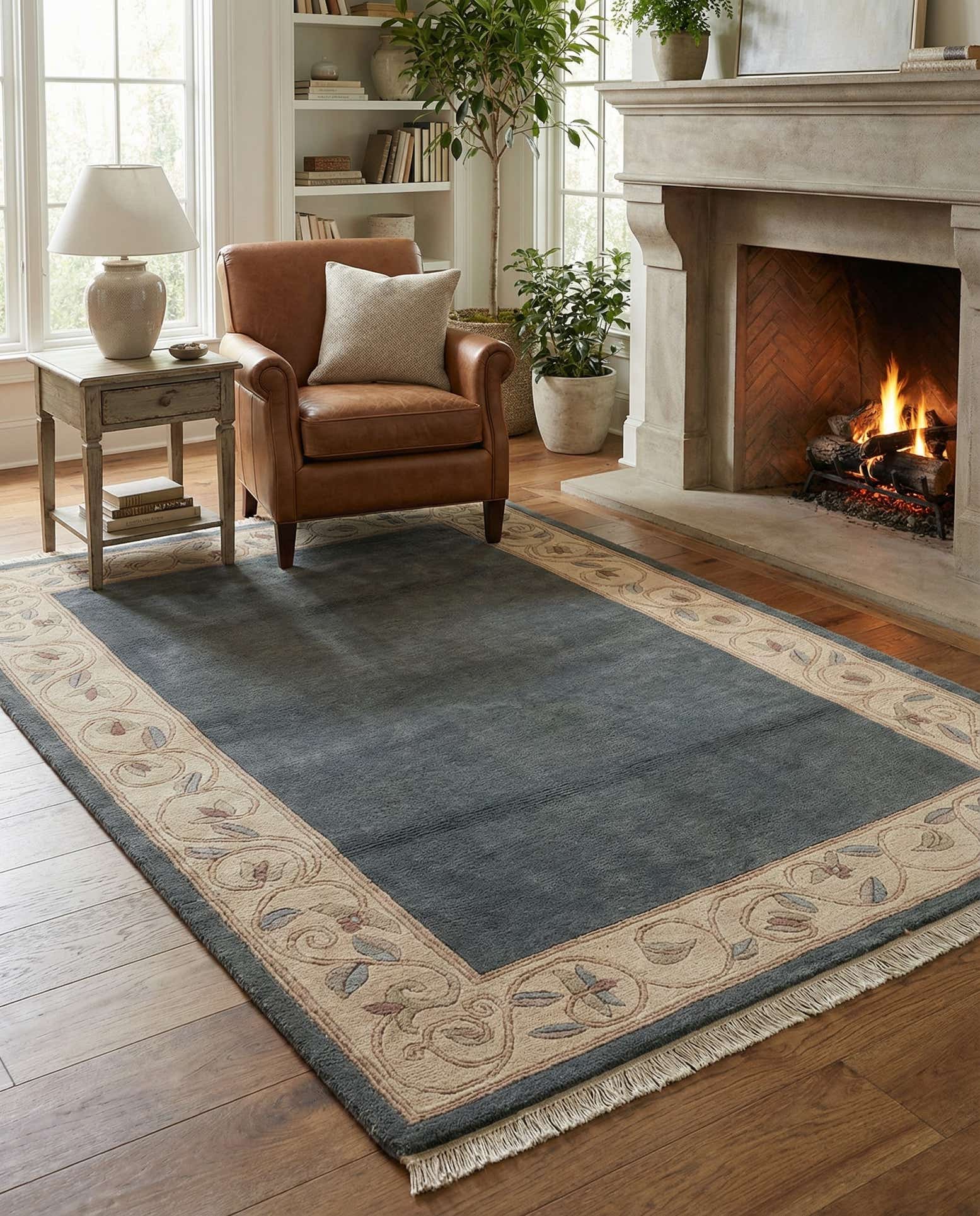3' 11 x 5' 10 Hand Knotted Nepal Wool Rug