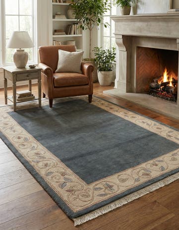 3' 11 x 5' 10 Hand Knotted Nepal Wool Rug
