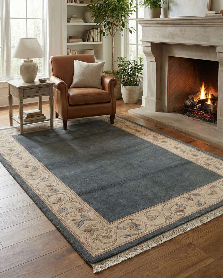 3' 11 x 5' 10 Hand Knotted Nepal Wool Rug