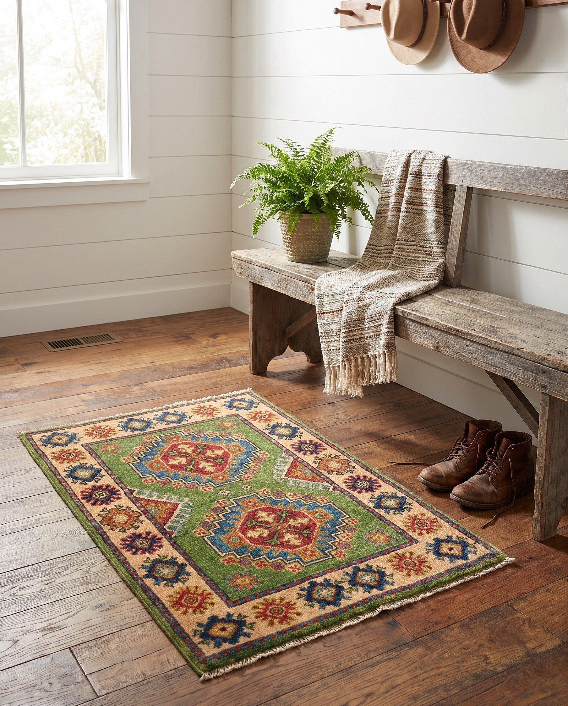 2' x 3' Hand Knotted Kazak Rug