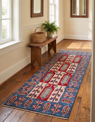 2' 1 x 5' 7 Hand Knotted Kazak Runner Rug