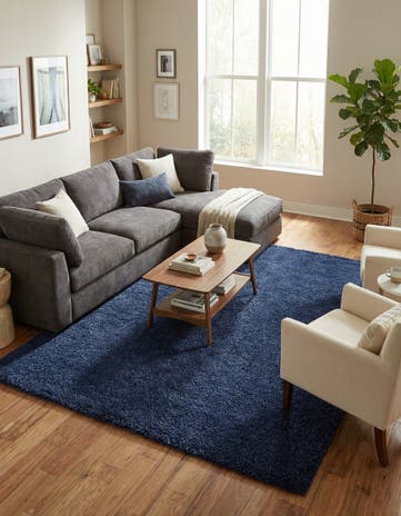 7' 10 x 11' Solid Frieze Rug