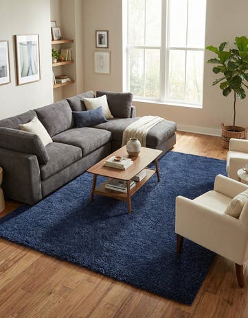 7' 10 x 11' Solid Frieze Rug