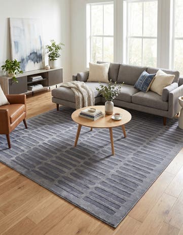 Slate Blue Textura Designer Rug