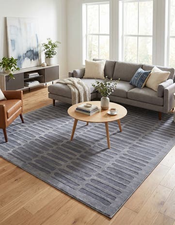 Slate Blue Textura Designer Rug