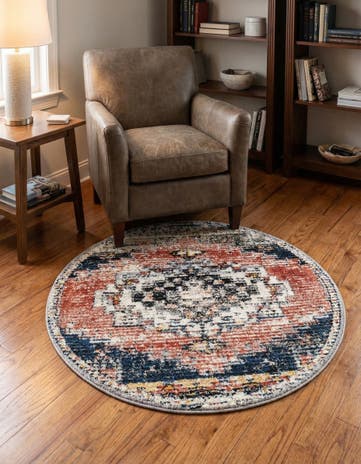 Rust Red Tucson Round Rug