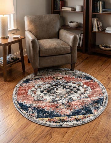 Rust Red Tucson Round Rug