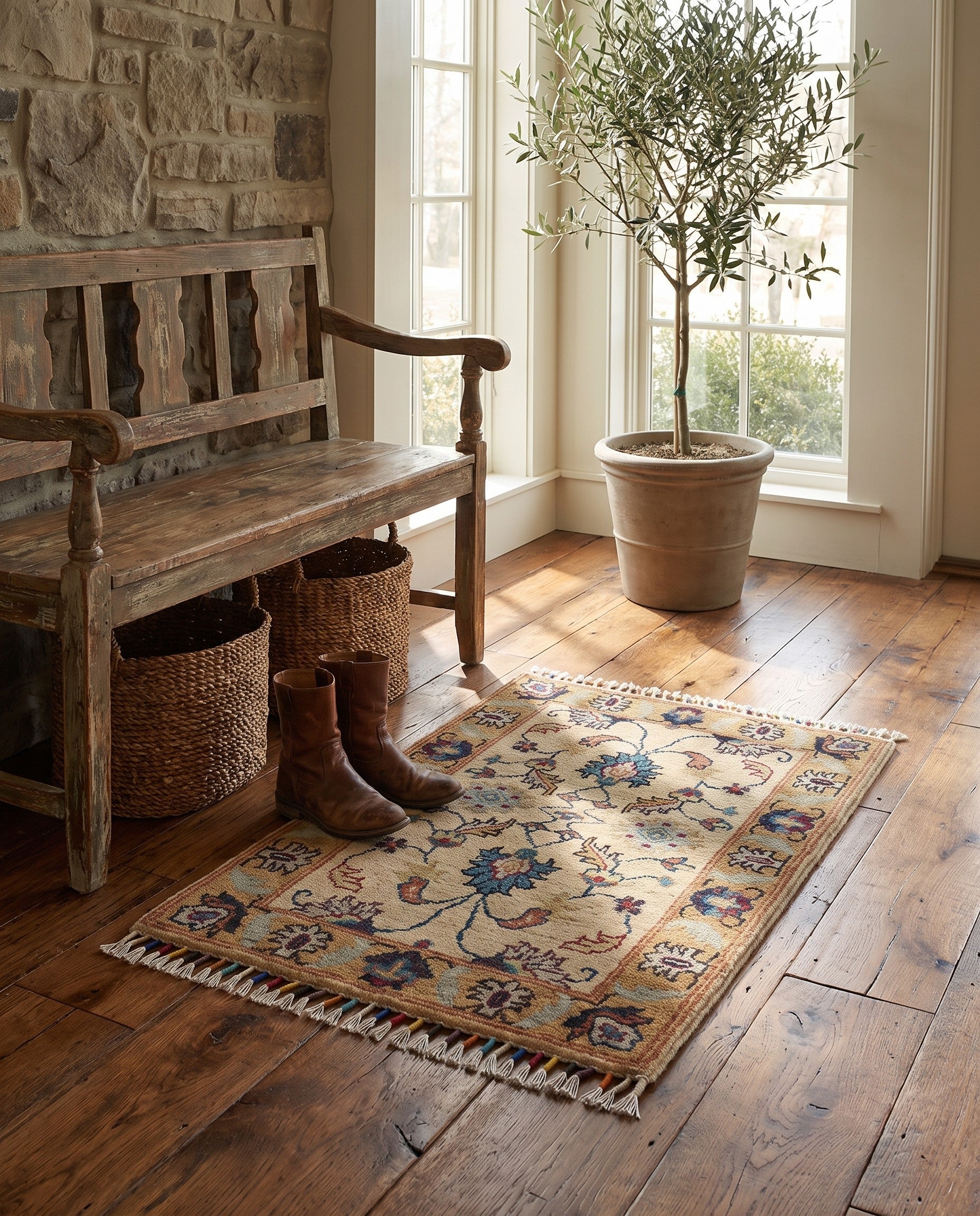 1' 10 x 2' 9 Hand Knotted Ariana Ziegler Rug