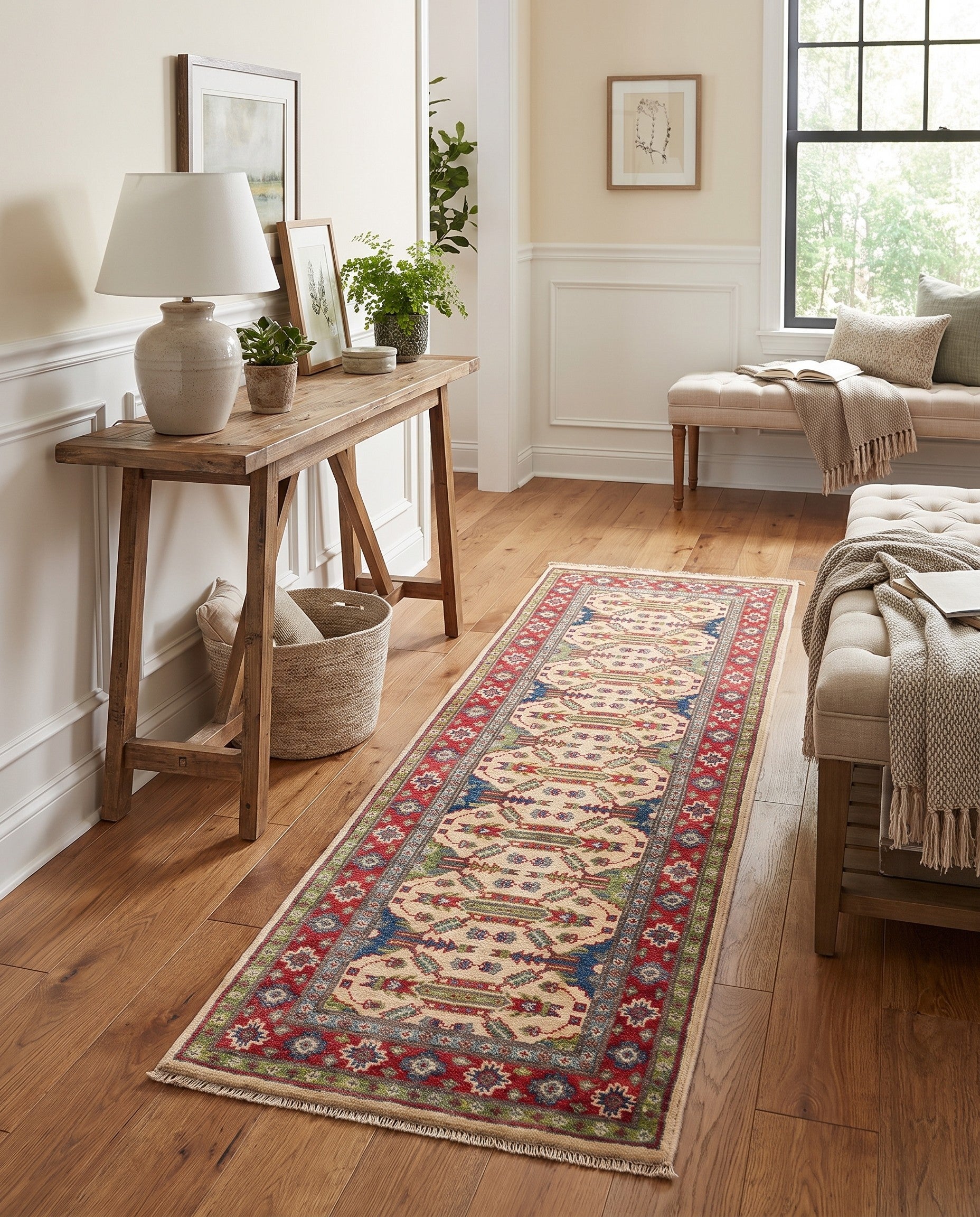 2' x 6' Hand Knotted Kazak Runner Rug