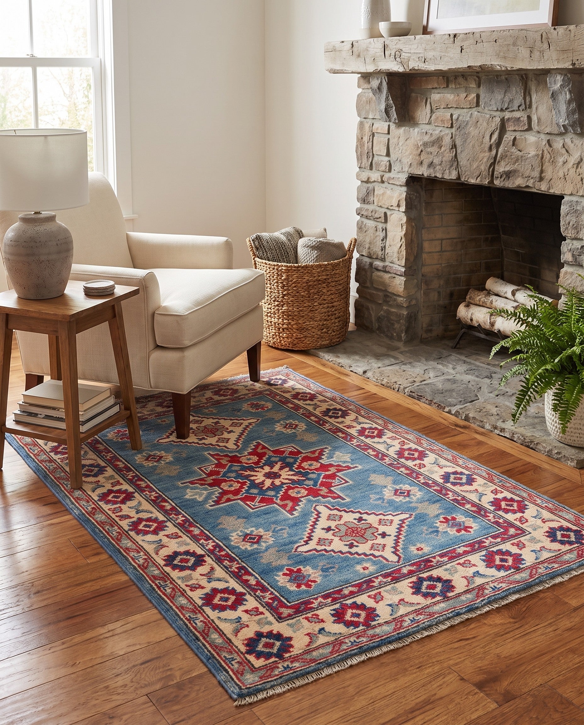 2' 9 x 4' 2 Hand Knotted Kazak Rug