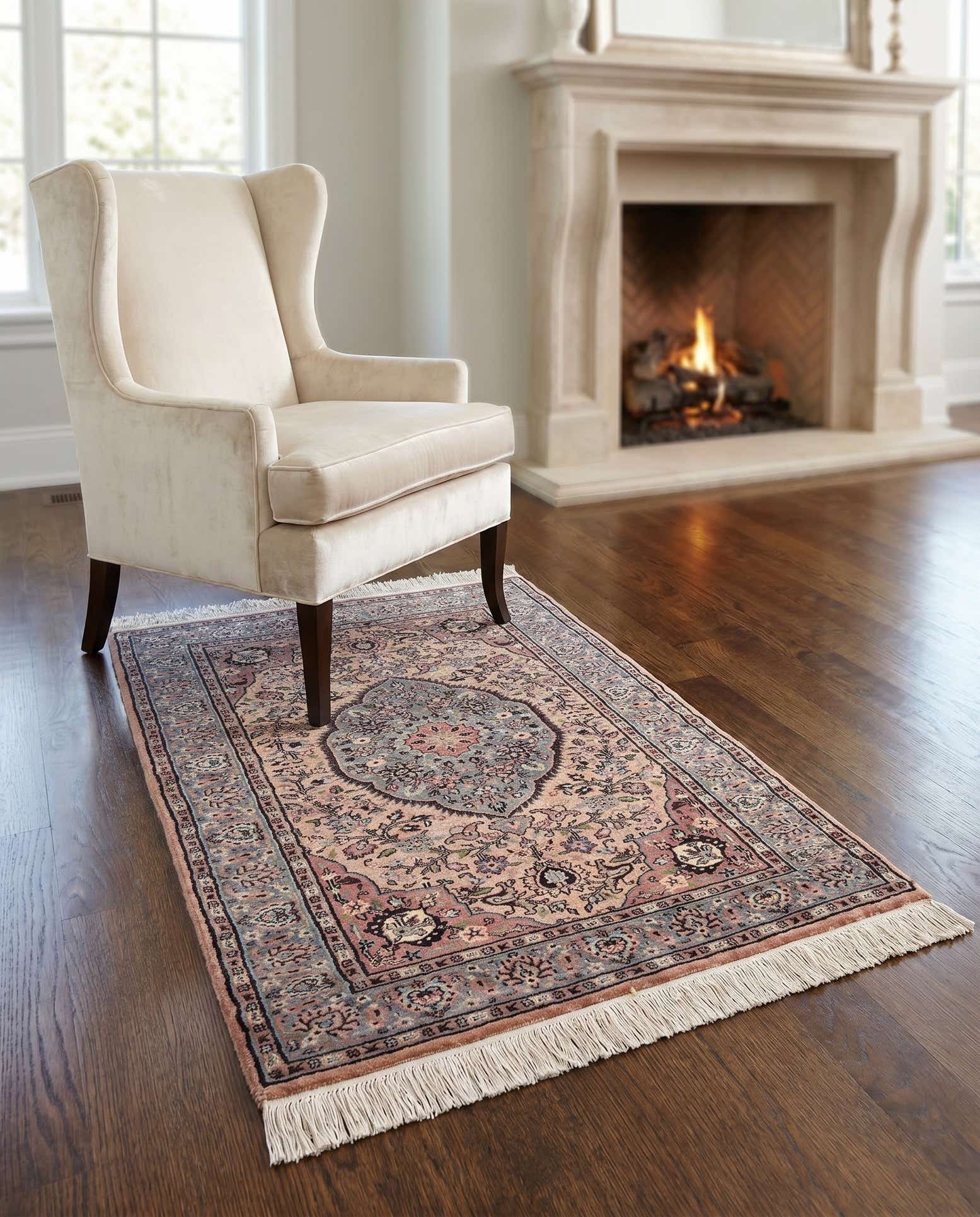 3' 3 x 5' 2 Hand Knotted Kashmir Oriental Rug