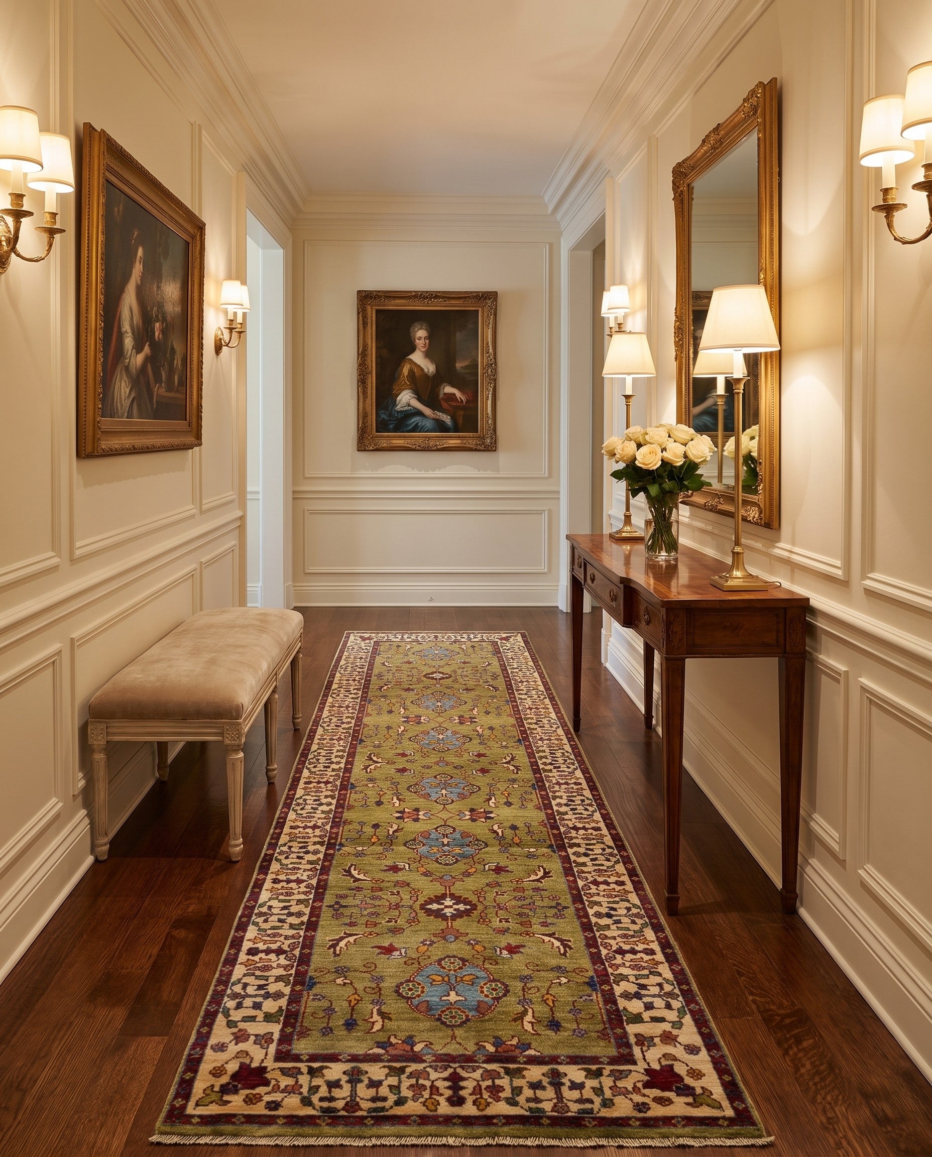 2' 10 x 9' 9 Hand Knotted Ariana Ziegler Runner Rug