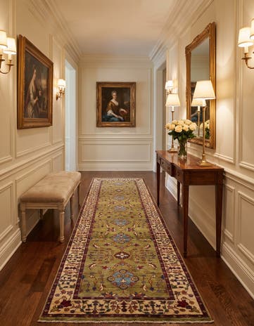 2' 10 x 9' 9 Hand Knotted Ariana Ziegler Runner Rug