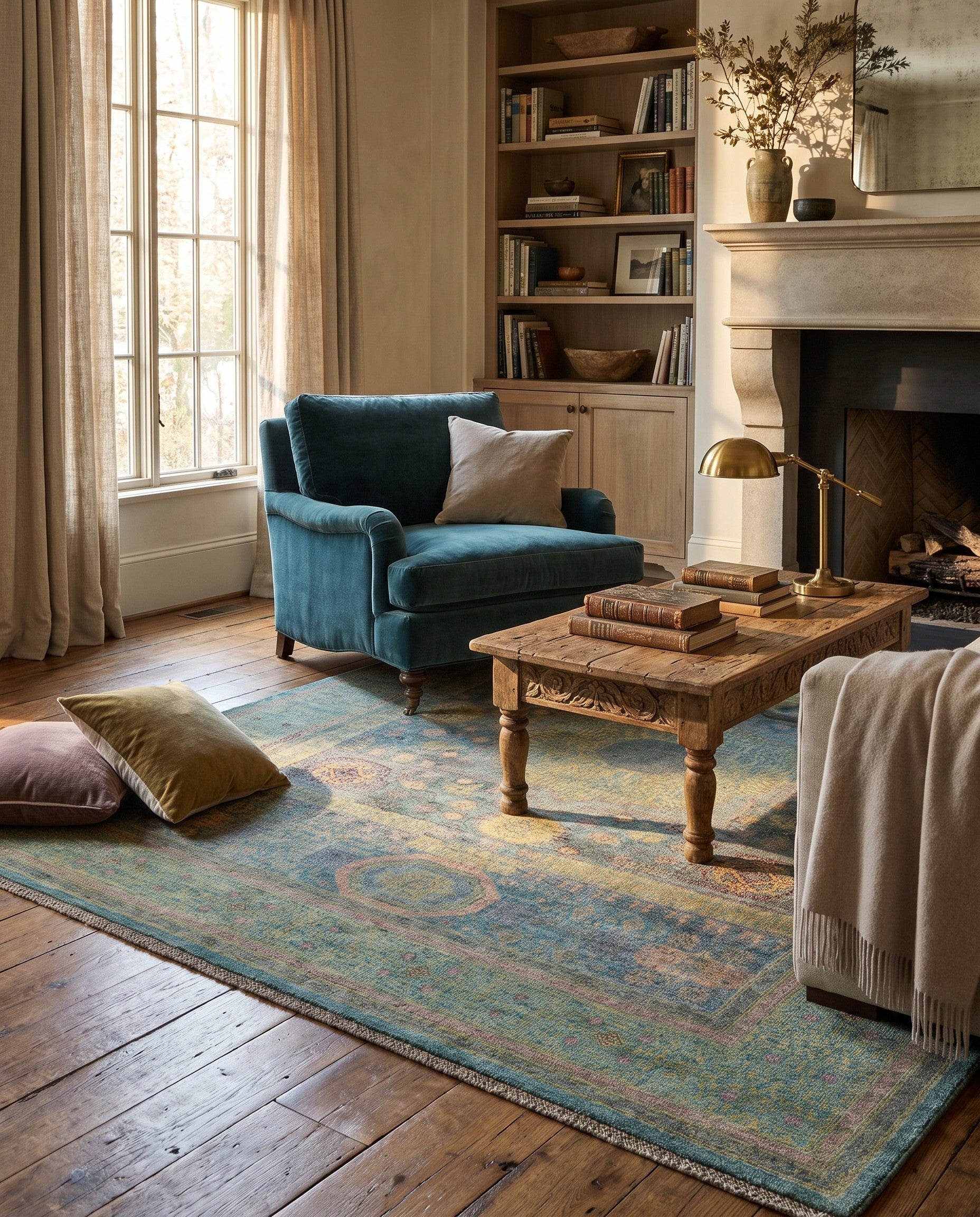 5' x 6' 5 Hand Knotted Mamluk Ziegler Rug