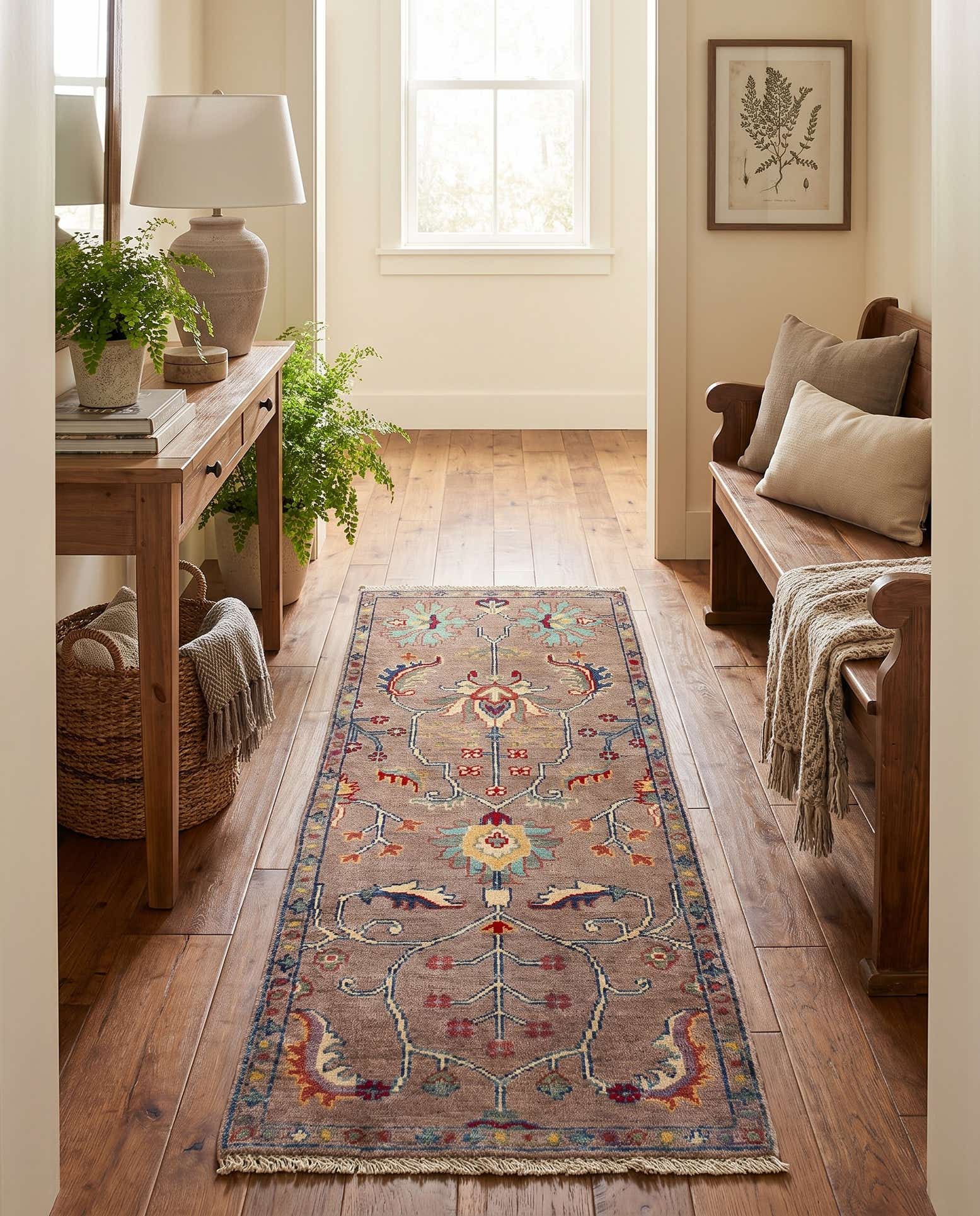 65cm x 165cm anudado a mano Kazak Alfombra Pasillera