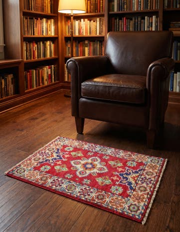 2' x 3' 2 Hand Knotted Kazak Rug