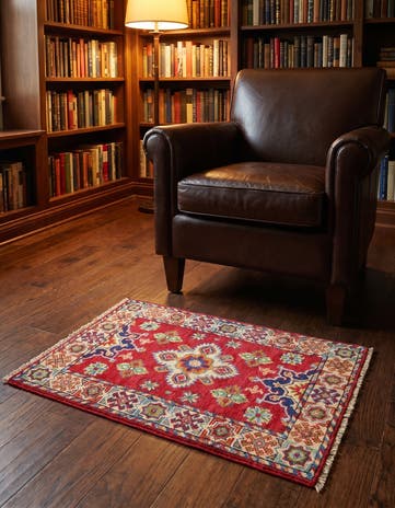 2' x 3' 2 Hand Knotted Kazak Rug