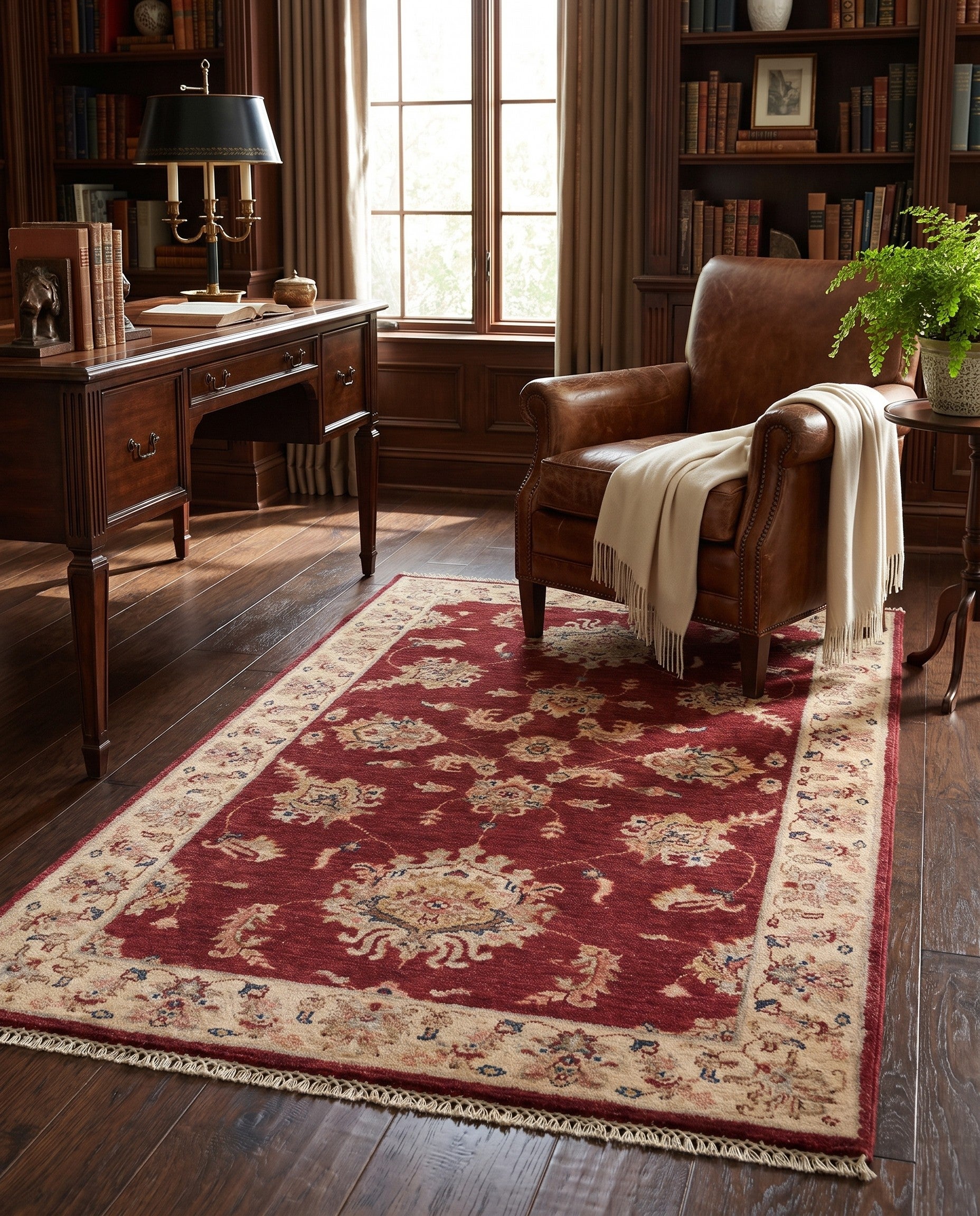 3' 1 x 4' 11 Hand Knotted Ziegler Rug