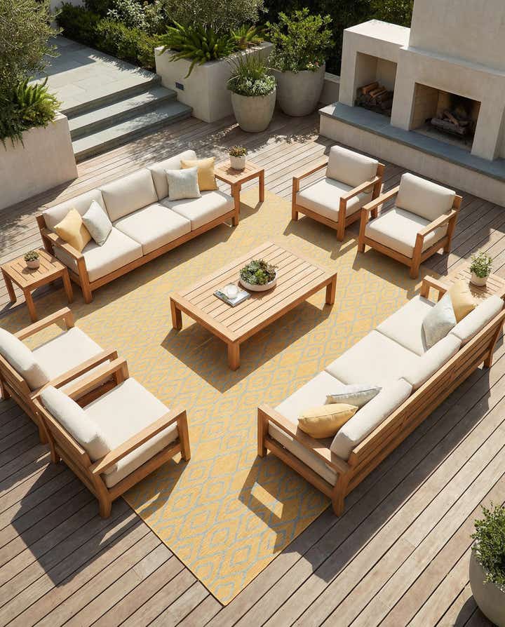 13' x 13' Easy-Clean Jill Zarin Turks and Caicos Indoor / Outdoor Square Rug