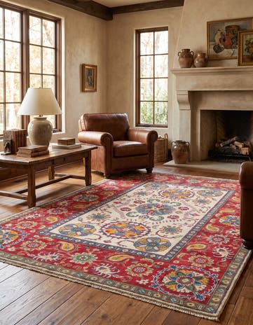 5' 2 x 6' 10 Hand Knotted Kazak Rug
