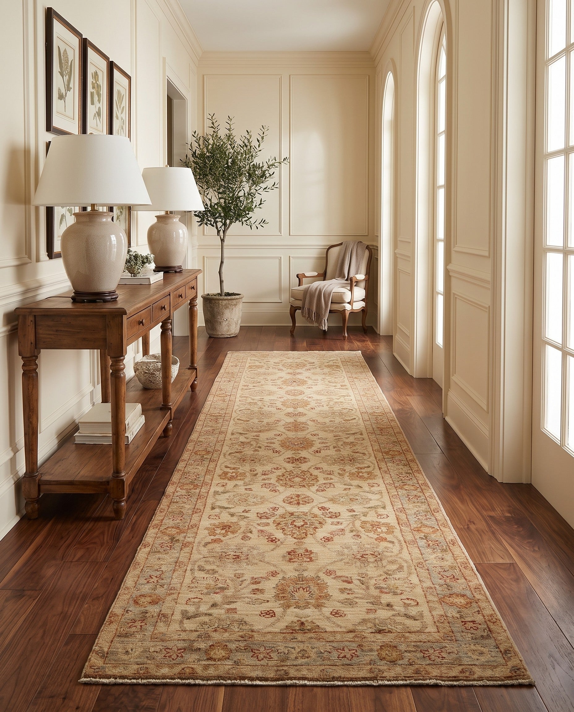 2' 11 x 10' 8 Hand Knotted Ziegler Runner Rug