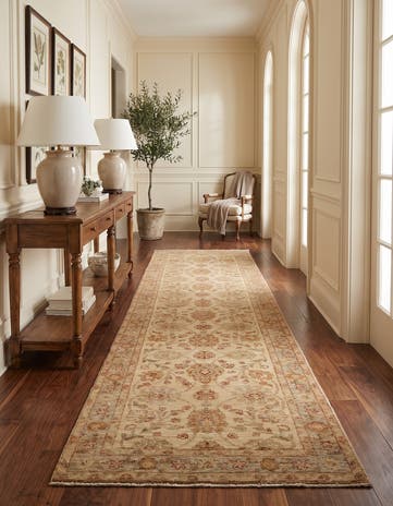 2' 11 x 10' 8 Hand Knotted Ziegler Runner Rug