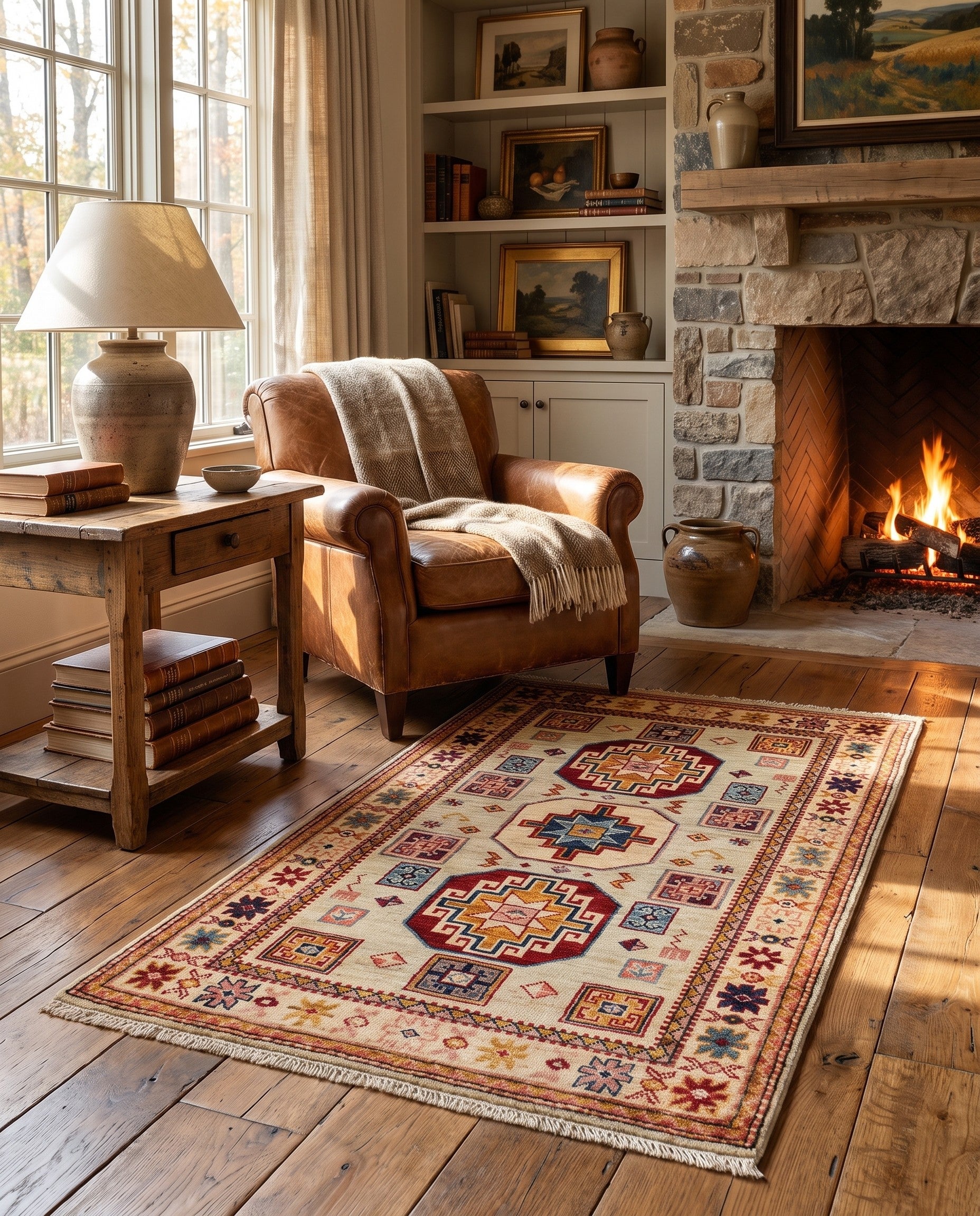 2' 7 x 4' 2 Hand Knotted Kazak Rug