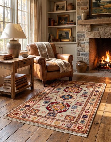 2' 7 x 4' 2 Hand Knotted Kazak Rug
