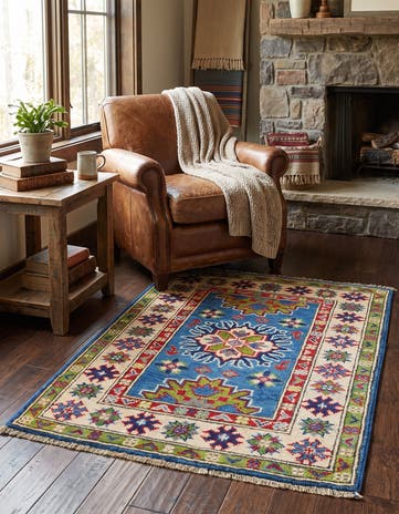 2' 1 x 2' 10 Hand Knotted Kazak Rug