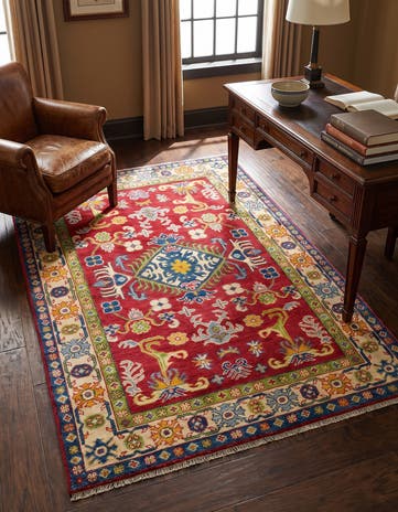 3' 4 x 5' 2 Hand Knotted Kazak Rug