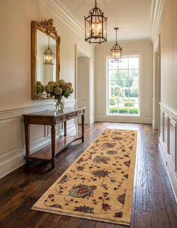 2' 8 x 8' 6 Hand Knotted Ariana Ziegler Runner Rug
