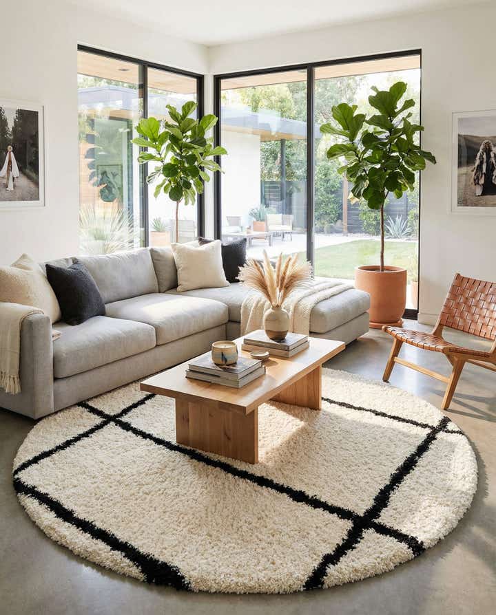 10' x 10' Infinity Shag Round Rug