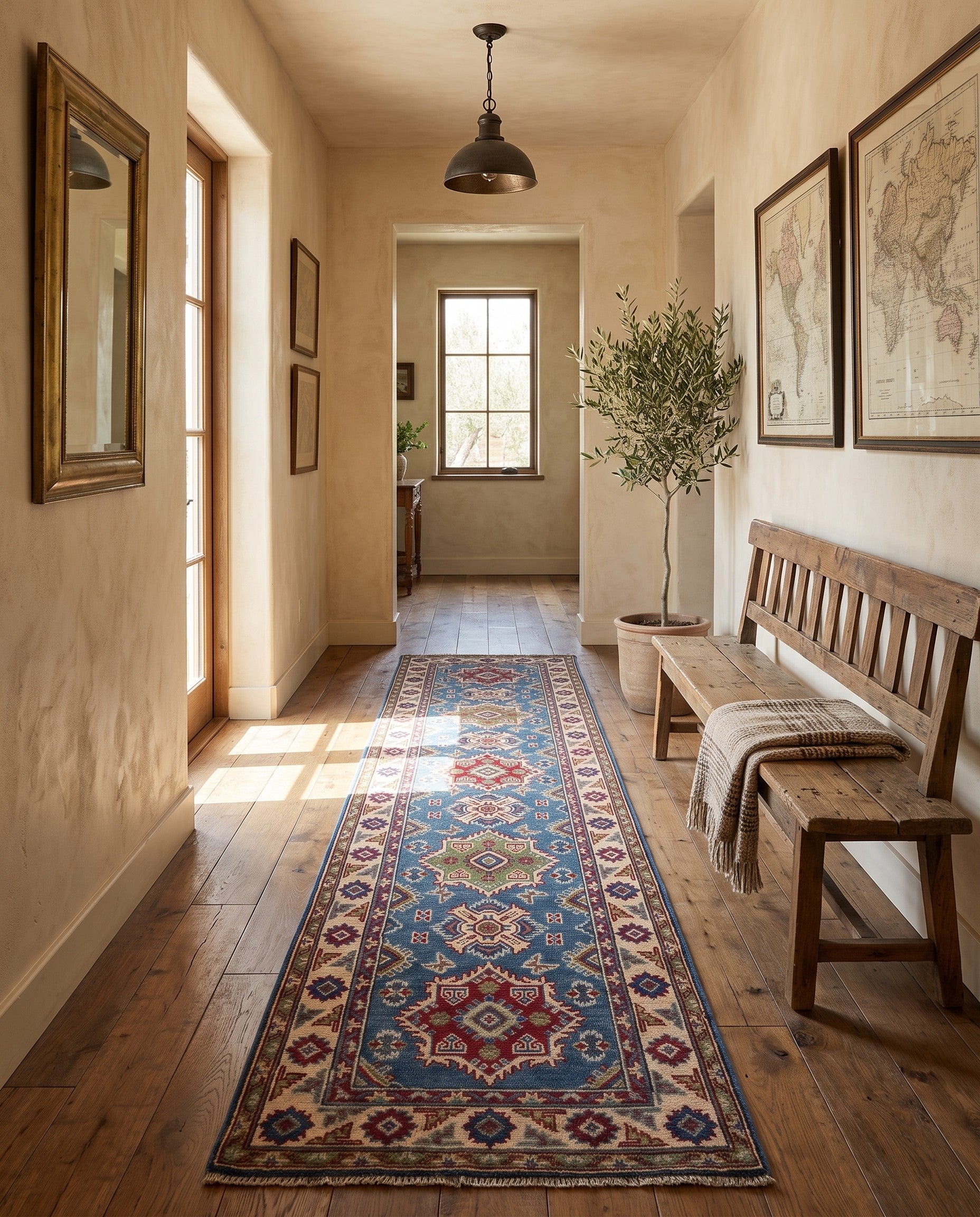2' 7 x 9' 10 Hand Knotted Kazak Runner Rug