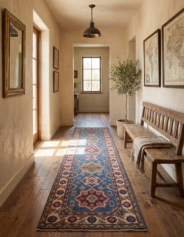 2' 7 x 9' 10 Hand Knotted Kazak Runner Rug