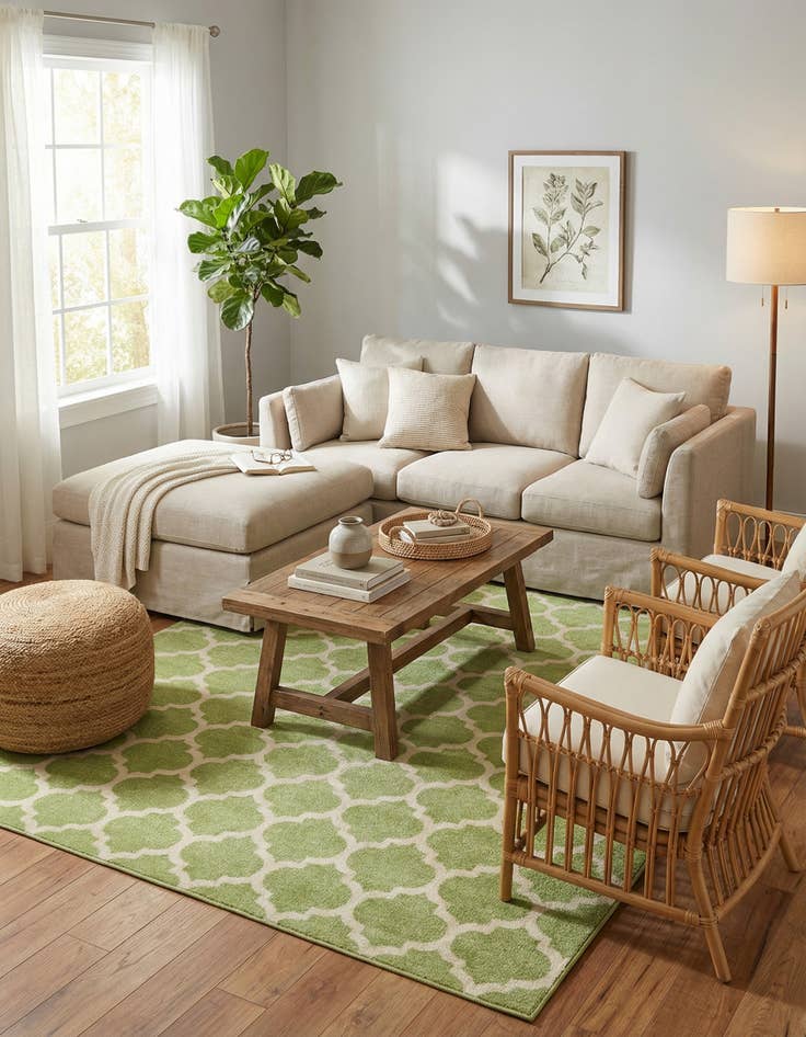 Detail image of 10' x 10' Trellis Square Rug