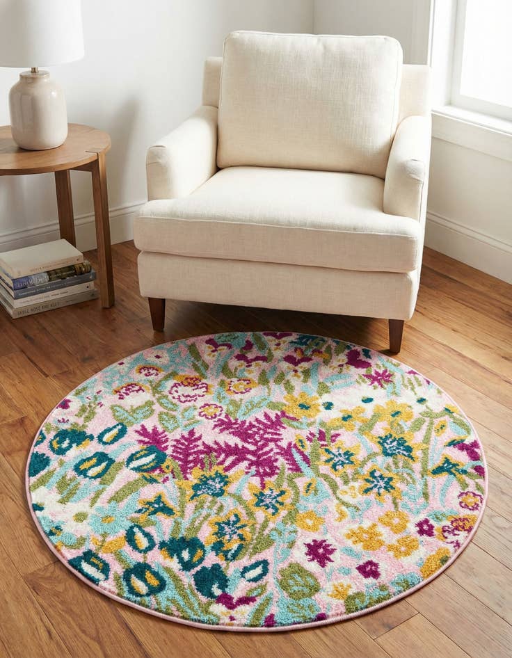 Detail image of 3' 3 x 3' 3 Bloom Round Rug