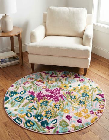 3' 3 x 3' 3 Bloom Round Rug