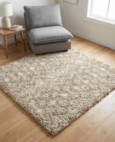  4' x 4' Moroccan Trellis Shag Square Rug