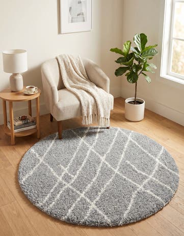 3' 3 x 3' 3 Soft Touch Shag Round Rug