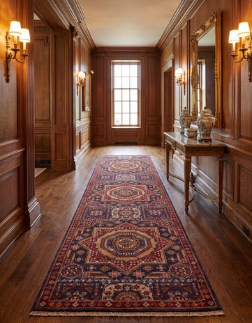 2' 9 x 9' 9 Hand Knotted Mamluk Ziegler Runner Rug