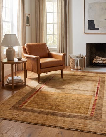 4' x 5' 7 Hand Knotted Modern Ziegler Rug