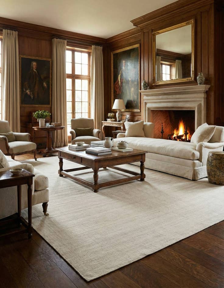 Detail image of 12' x 16' 1  Hand Woven Jill Zarin English Manor Wool Rug