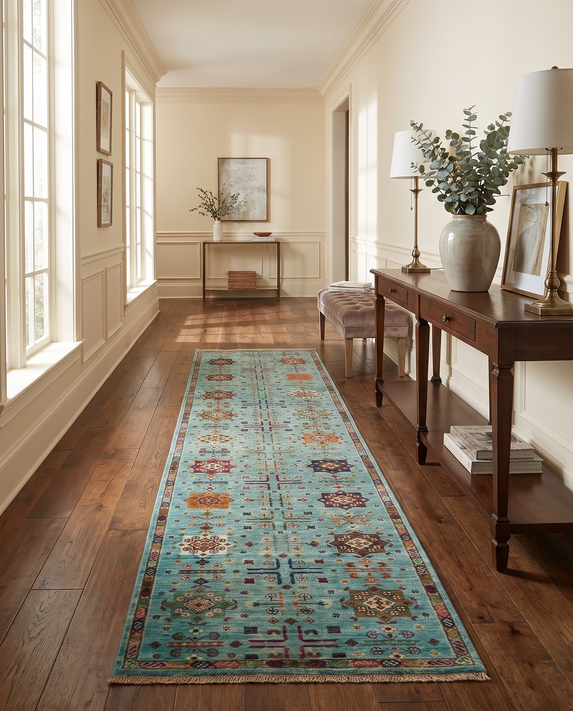 2' 9 x 9' 10 Hand Knotted Ariana Ziegler Runner Rug