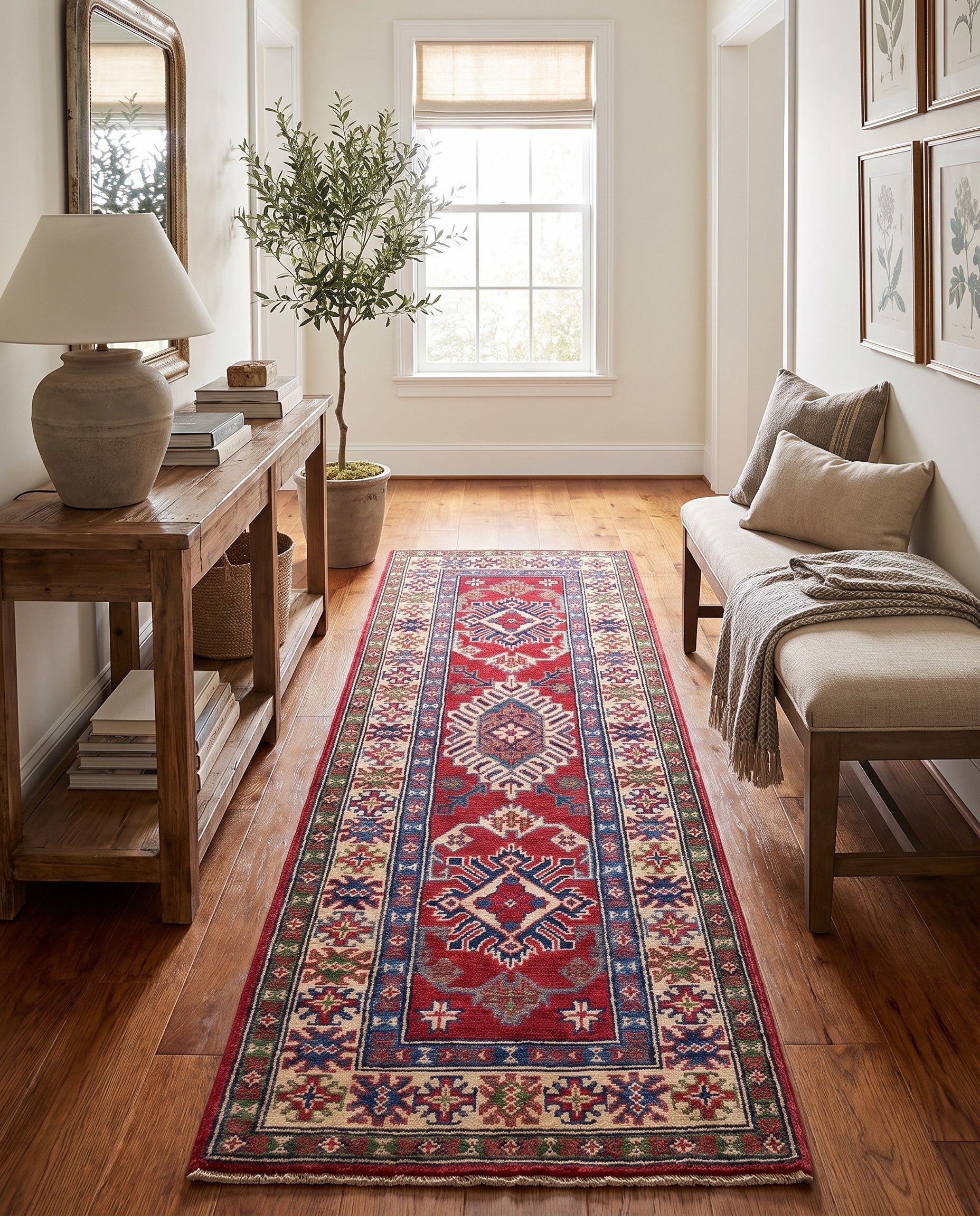2' x 6' Hand Knotted Kazak Runner Rug