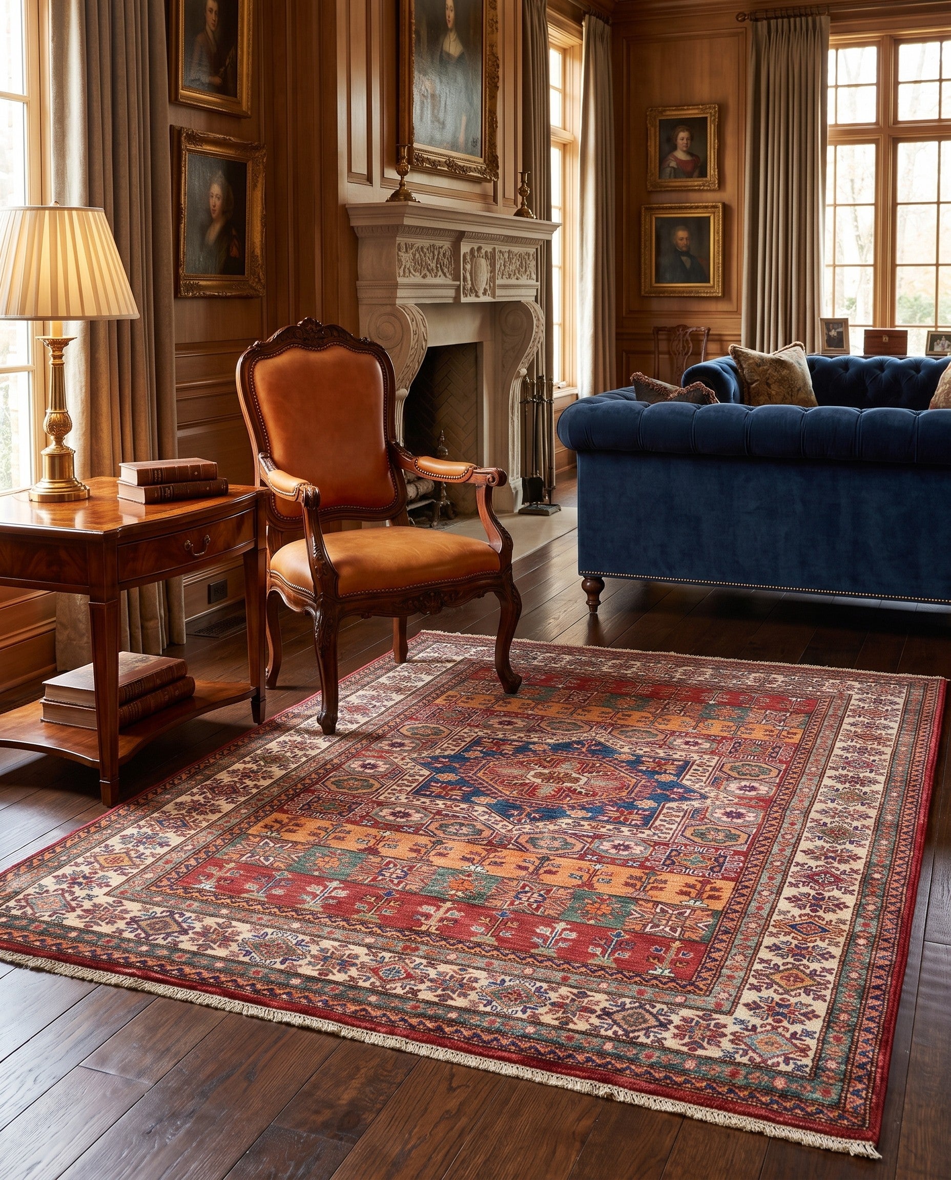 5' 3 x 6' 8 Hand Knotted Kazak Rug